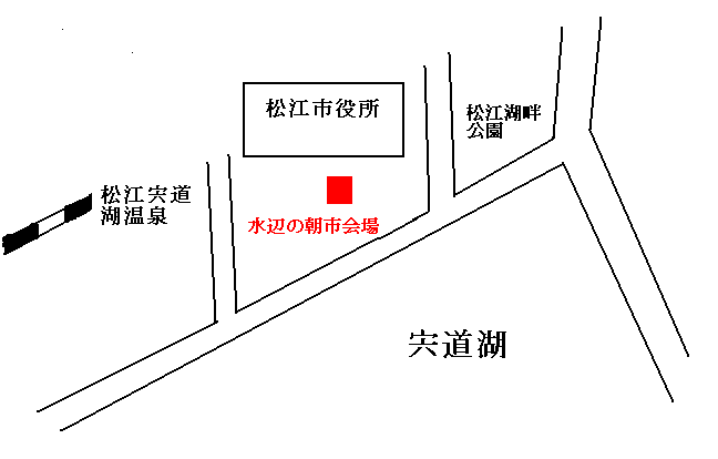 水辺の朝市アクセス図