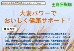 大麦パワーでおいしく健康サポート