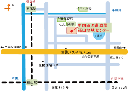 福山地域センター所在図