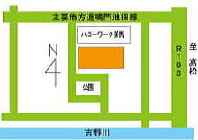 徳島農政事務所美馬統計・情報センター地図画像