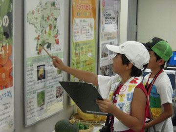 中国四国農政局「『夏季親子のための特別企画』~楽し く学ぼう!in農政局~」の開催-展示コーナーの様子