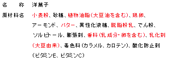 洋菓子ラベル