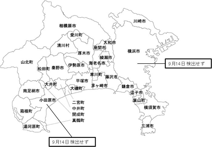 農産物に含まれる放射性セシウム濃度の検査結果（神奈川県・米）