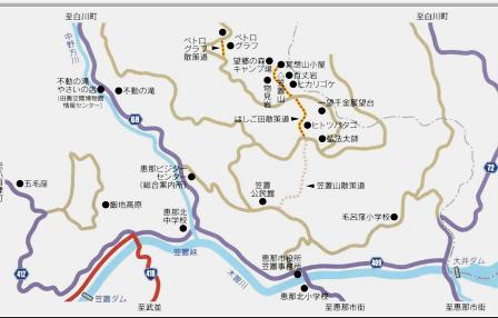 笠置山周辺図