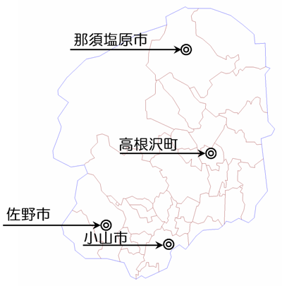 栃木県地図