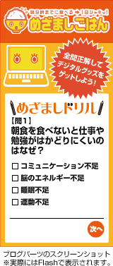 ブログパーツのスクリーンショット※実際にはFlashで表示されます。