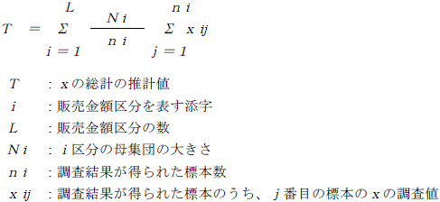 推定値の算出式