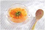 角切りにんじんの冷製コンソメスープ の画像