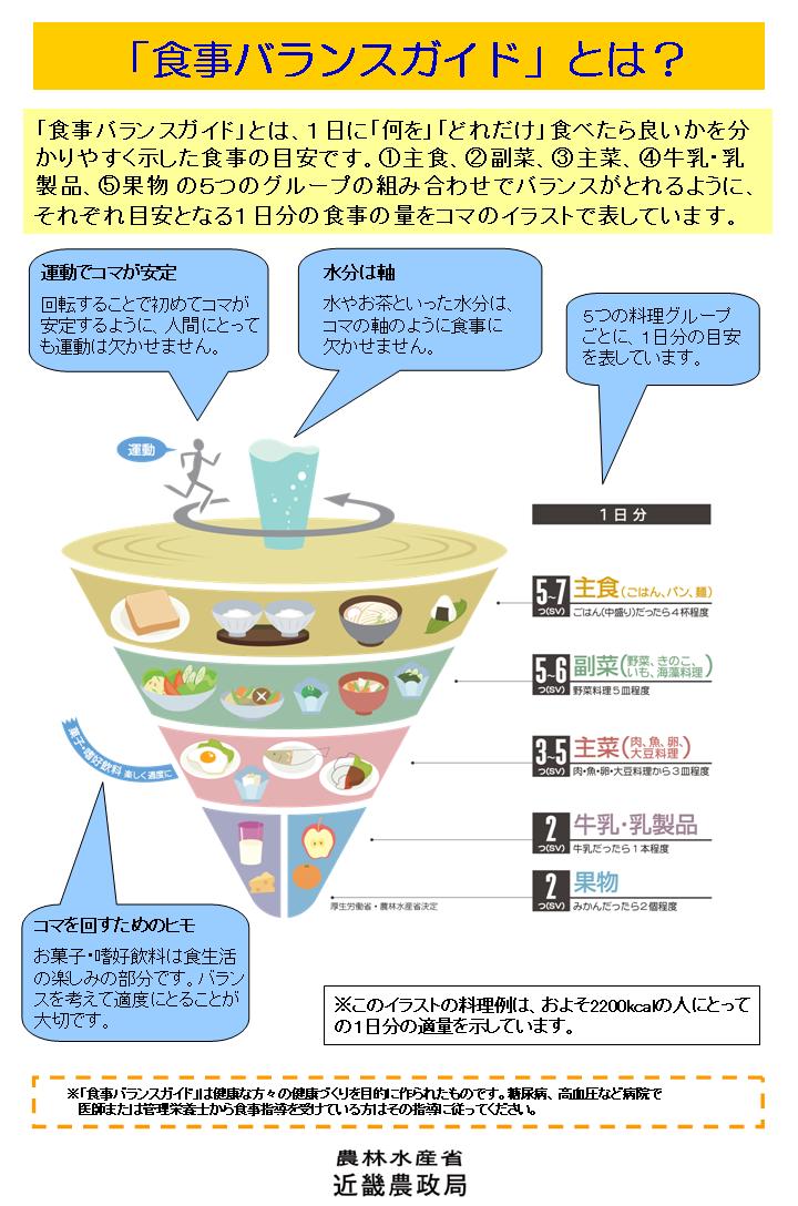 食事バランスガイド解説パネル（その1）の画像