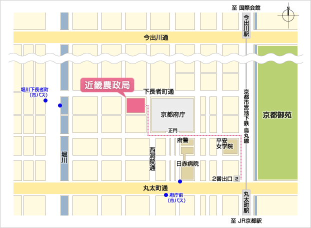 近畿農政局案内図