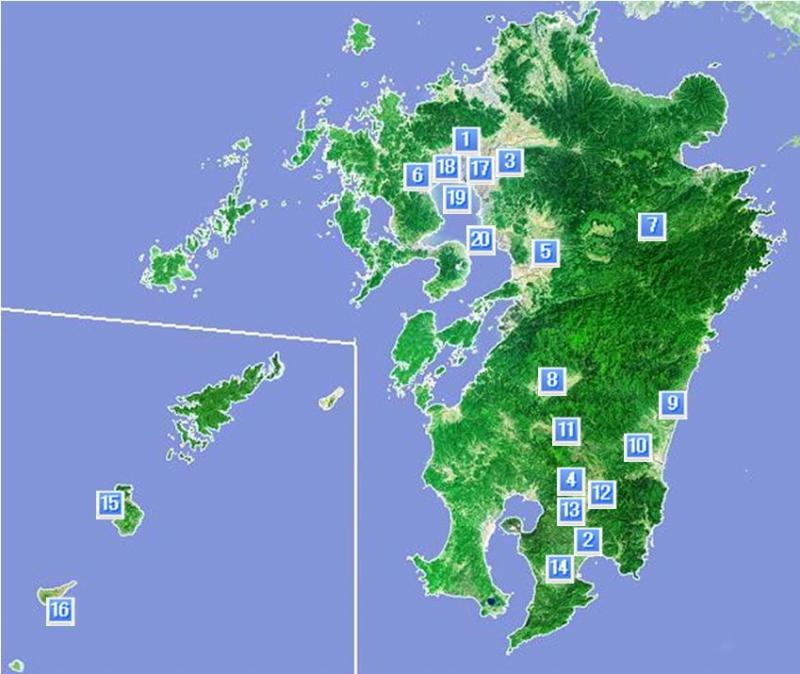 九州農政局事業所配置図