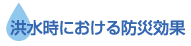 洪水時における防災効果