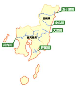 管内の主要河川位置図