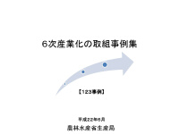 6次産業化の取組事例集（123）の表紙