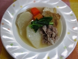 かぶ・厚揚げ・豚肉の煮物
