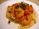 エビのトマトクリームパスタ
