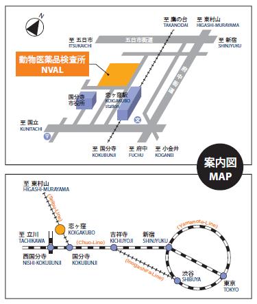 動物医薬品検査所　地図