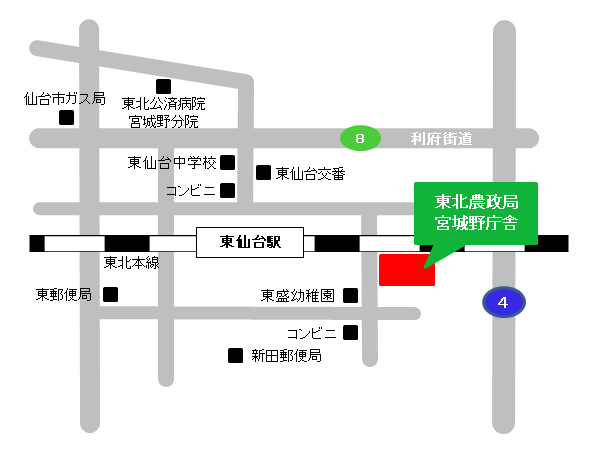 宮城野庁舎案内図