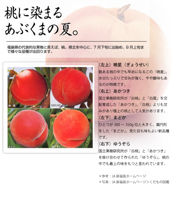 桃に染まるあぶくまの夏。