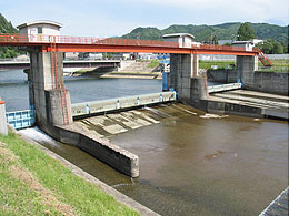 改修前の成瀬頭首工