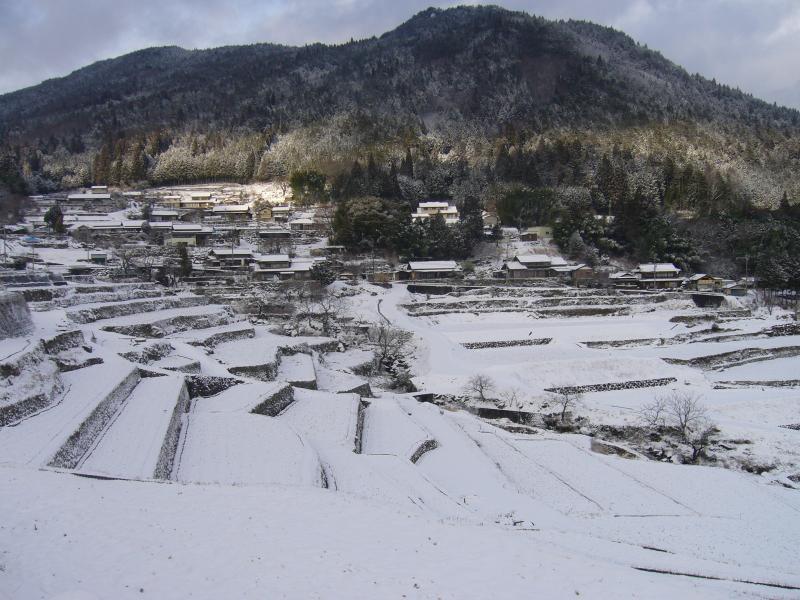 坂折棚田の冬景色
