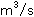 m3/s