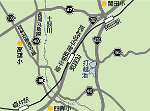 打越上池・下池地図