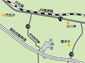 川田池地図
