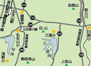 三郎池地図