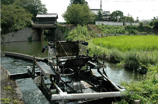 環境にやさしい水車かんがい