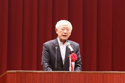 加藤東温市長祝辞写真
