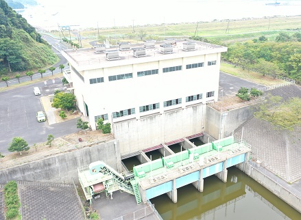 寺間排水機場（令和2年9月撮影）