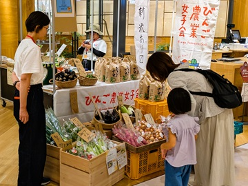 並べられた野菜販売の様子