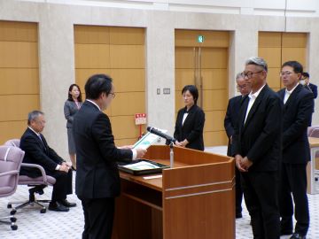 みどり認定証授与式の様子