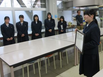 生徒代表による謝辞