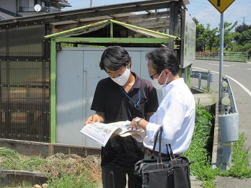 現地での説明の様子