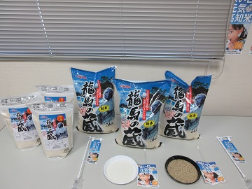 今年収穫された早期米「南国そだち」