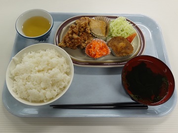 福島県産コシヒカリを使った定食