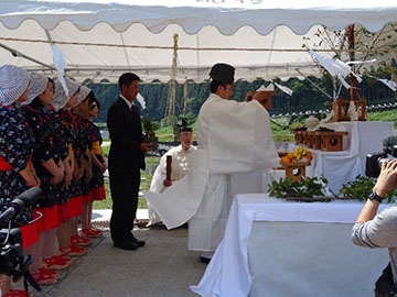お田植え式神事の様子
