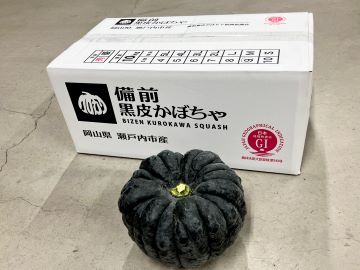 出品されるGI備前黒皮かぼちゃ