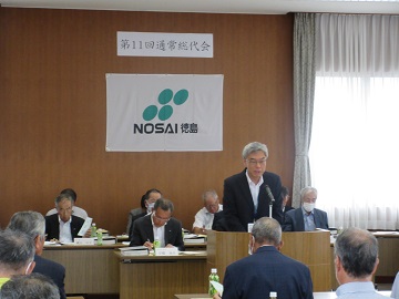 挨拶を行う清水地方参事官