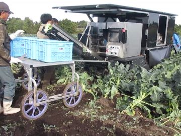 収穫機背面の写真