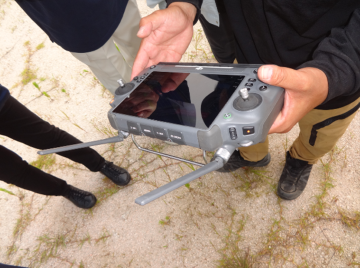 コントローラーの画面で作業ほ場も確認可能