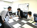 資料を基に女性登用の現状をお聞きしました