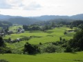 砂鉄を採取した跡地に広がる棚田景観