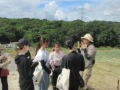ほ場での意見交換の様子