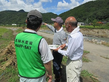 災害状況調査（鳥取市佐治町8月24日）