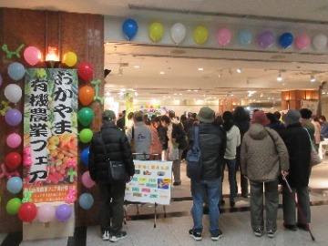 有機農産物を求める来場者