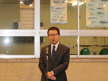 挨拶する中国四国農政局長