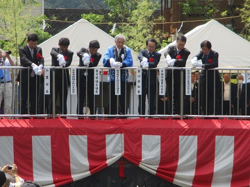 水口での神酒奉灌